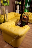 Leather Sofa Set Chesterfield 3+2+1 #333_5