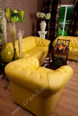 Leather Sofa Set Chesterfield 3+2+1 #333_1