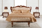 Bedroom Set180x200 Leather and Wood Bed P097