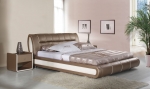 Leather Bedroom Set 180x200bed + 2 nightstands P098 coffee