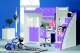 High Sleeper Bed, desk, wardrobe 9831A purple