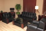 Elegant Leather Sofa Set 609#
