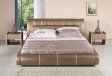 Leather Bedroom Set 180x200bed + 2 nightstands P098 coffee_1
